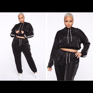 Black and White Tracksuit Set